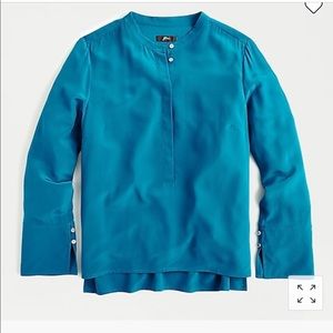 COPY - JCrew Reimagined Silk Tunic Teal/Turquoise Large